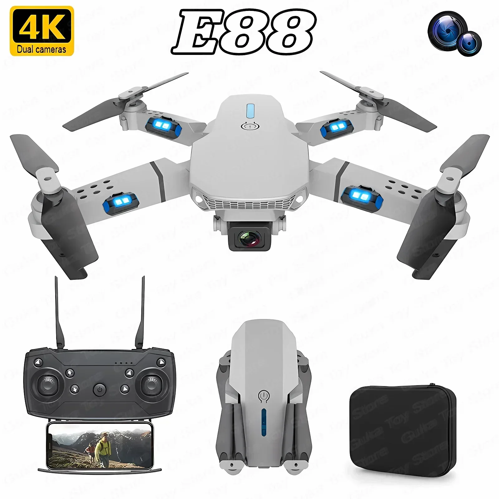 Drone Camera Professional - E88 Pro WIFI FPV Drone gran